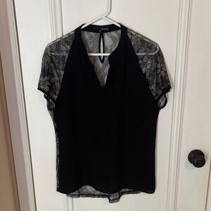 Ro&De Women's Black Lace Top size m